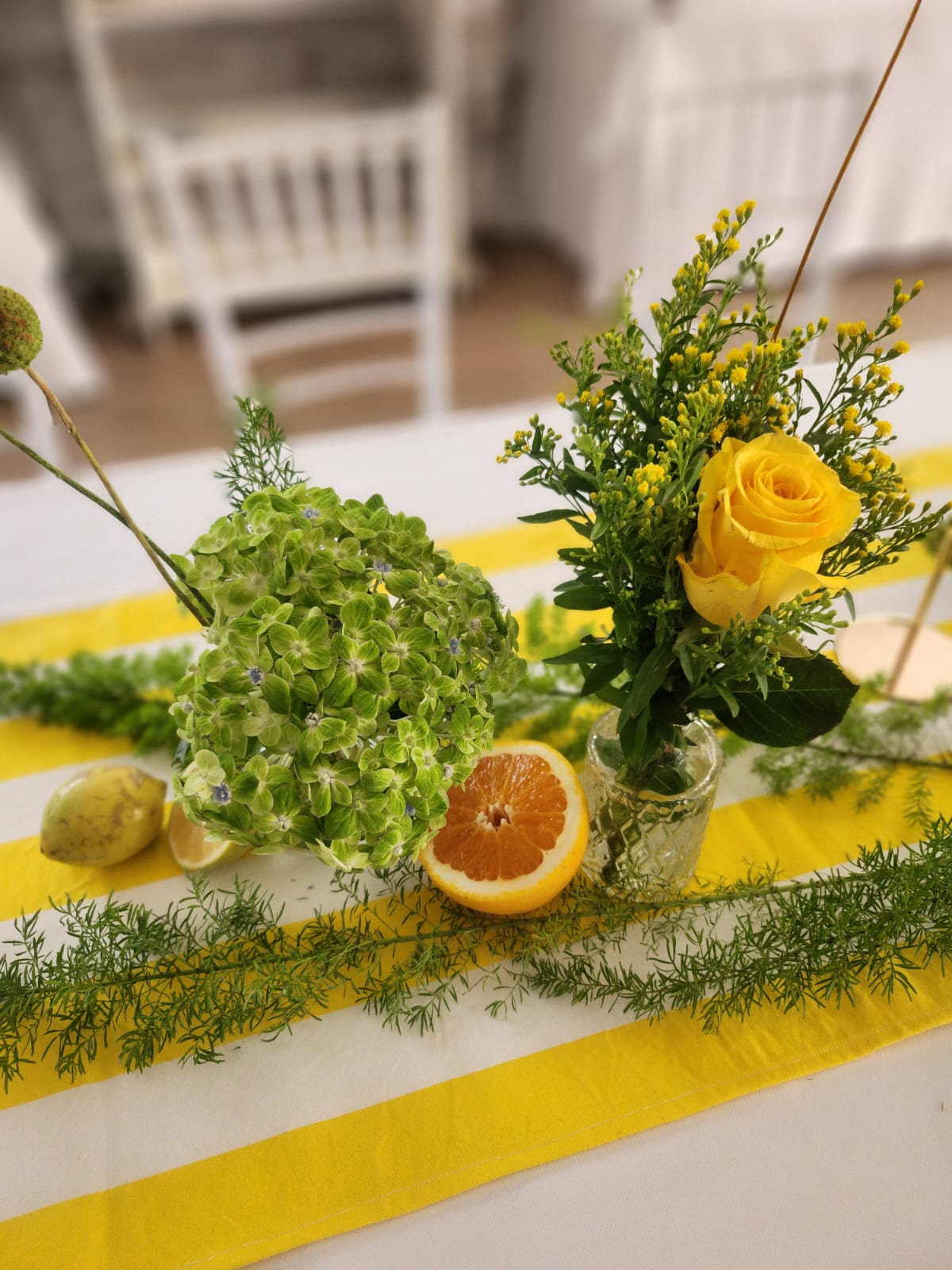 Decoración floral de banquete